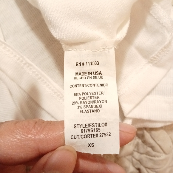 Lily White XS Printed Semi Sheer Tshirt - Picture 8 of 9